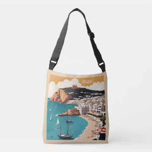 Ibiza, Spanje Reisposter Crossbody Tas