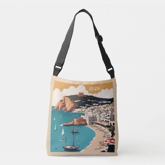 Ibiza, Spanje Reisposter Crossbody Tas (Voorkant)