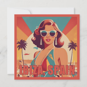 Ibiza, Spanje Reisposter Kaart