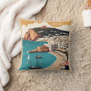 Ibiza, Spanje Reisposter Kussen