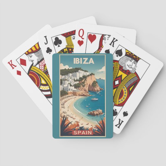 Ibiza, Spanje Reisposter Pokerkaarten (Achterkant)