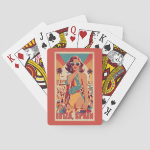 Ibiza, Spanje Reisposter Pokerkaarten