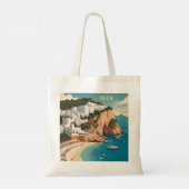 Ibiza, Spanje Reisposter Tote Bag (Achterkant)