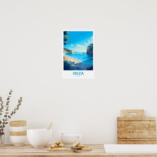 Ibiza Spanje Reisprint Poster (Keuken)