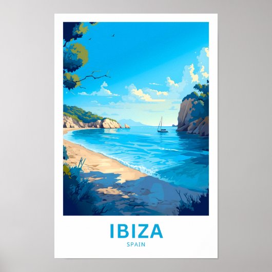 Ibiza Spanje Reisprint Poster (Voorkant)