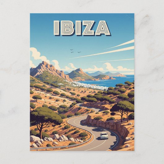 Ibiza Spanje Reizen Briefkaart (Voorkant)