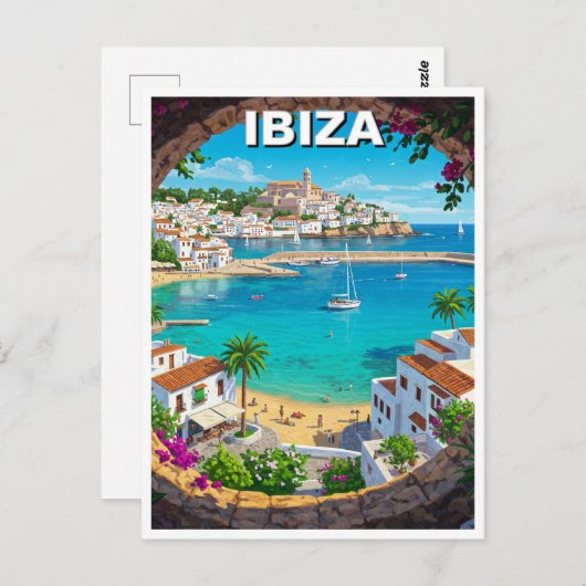 Ibiza Spanje Reizen Briefkaart (Voorkant / Achterkant)