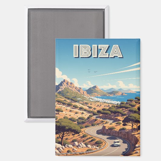  Ibiza Spanje Reizen Magneet (Voorkant / Achterkant)