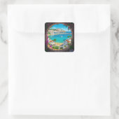 Ibiza Spanje Reizen Vierkante Sticker (Tas)