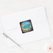 Ibiza Spanje Reizen Vierkante Sticker (Envelop)