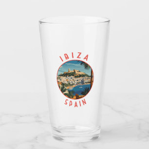Ibiza Spanje Retro Distressed Circle Glas
