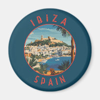 Ibiza Spanje Retro Distressed Circle