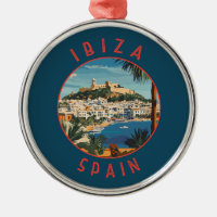 Ibiza Spanje Retro Distressed Circle