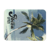 Ibiza Spanje  Retro Reizen Briefkaart Kunst Magneet (Horizontaal)