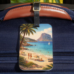 Ibiza Spanje Retro Strand Kunstwerk – Vintage Reiz Bagagelabel