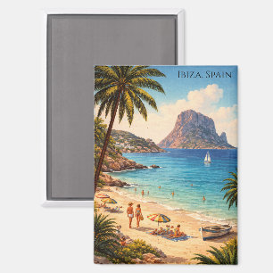 Ibiza Spanje Retro Strand Kunstwerk – Vintage Reiz Magneet