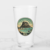 Ibiza Spanje Rock of Es Vedra Travel Art Badge Glas (Voorkant)