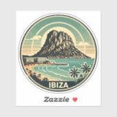 Ibiza Spanje Rock of Es Vedra Travel Art Badge Sticker (Vel)