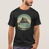 Ibiza Spanje Rock of Es Vedra Travel Art Badge T-shirt (Voorkant)