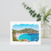 Ibiza Spanje Strand Landschap Reizen Briefkaart (Staand voorkant)