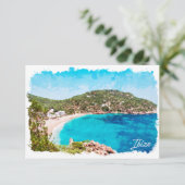 Ibiza Spanje Strand Landschap Reizen Kaart (Staand voorkant)