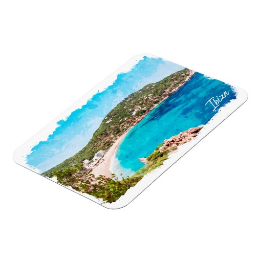 Ibiza Spanje Strand Landschap Reizen Magneet (Linkerzijde)