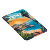 Ibiza Spanje Travel Art Vintage Magneet (Rechterzijde)
