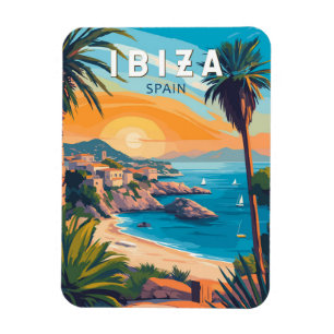 Ibiza Spanje Travel Art Vintage Magneet