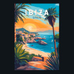 Ibiza Spanje Travel Art Vintage Poster<br><div class="desc">Ibiza retro vector reisontwerp. Ibiza is een van de Balearen,  een archipel van Spanje in het mediterrane Zee.</div>