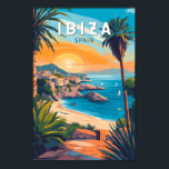 Ibiza Spanje Travel Art Vintage Poster<br><div class="desc">Ibiza retro vector reisontwerp. Ibiza is een van de Balearen,  een archipel van Spanje in het mediterrane Zee.</div>