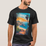 Ibiza Spanje Travel Art Vintage T-shirt<br><div class="desc">Ibiza retro vector reisontwerp. Ibiza is een van de Balearen,  een archipel van Spanje in het mediterrane Zee.</div>