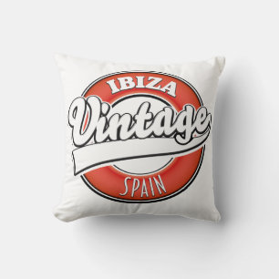 Ibiza spanje vintage stijl logo kussen