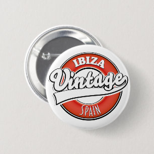 Ibiza spanje vintage stijl logo ronde button 5,7 cm