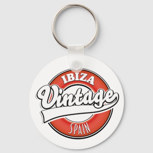 Ibiza spanje vintage stijl logo sleutelhanger (Voorkant)