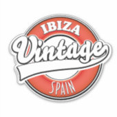 Ibiza spanje vintage stijl logo sticker (Voorkant)