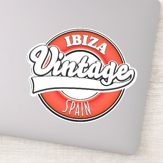 Ibiza spanje vintage stijl logo sticker (Detail)