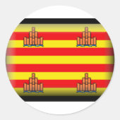 Ibiza Spanje Vlag Ronde Sticker (Voorkant)