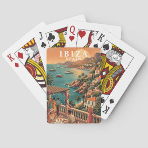 Ibiza Speelkaarten Deck Vintage Reis Kunst Spanje