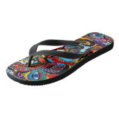 Ibiza stijl volwassen "Flower-Art" Teenslippers (Schuin)