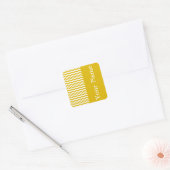 Ibiza Sunset Wave Chevron met naam Vierkante Sticker (Envelop)