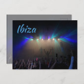 Ibiza Superclub DJ's, dansers, feesttijd Briefkaart (Voorkant / Achterkant)