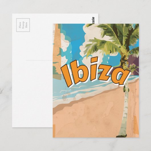 Ibiza  vakantie-Poster Briefkaart (Voorkant / Achterkant)