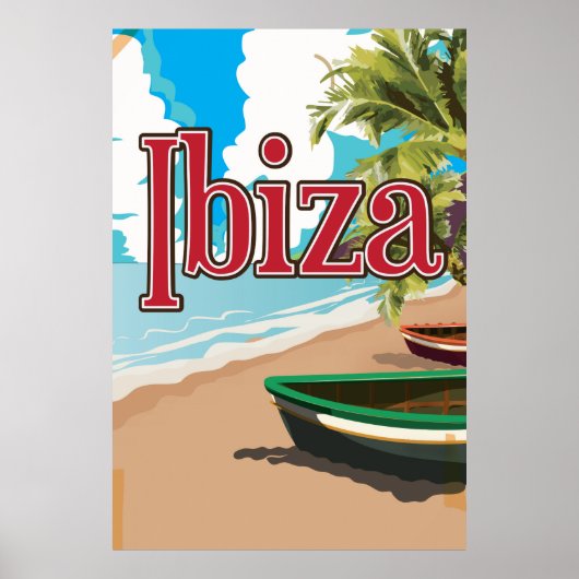 Ibiza vintage-poster poster (Voorkant)
