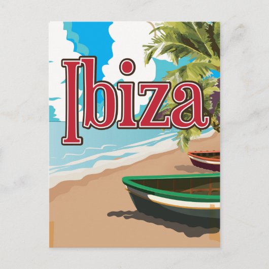 Ibiza vintage reisposter briefkaart (Voorkant)