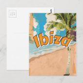 Ibiza Vintage vakantieposter Briefkaart (Voorkant / Achterkant)