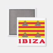 Ibiza Vlag, SPANJE Magneet (Voorkant / Achterkant)