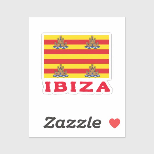 Ibiza Vlag, SPANJE Sticker (Vel)