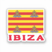 Ibiza Vlag, SPANJE Sticker (Voorkant)