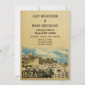 Ibiza Wedding Invitation Spanje Kaart (Voorkant)