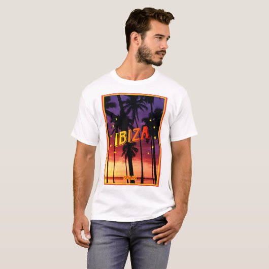 Ibiza, zonnebank t-shirt (Voorkant volledig)